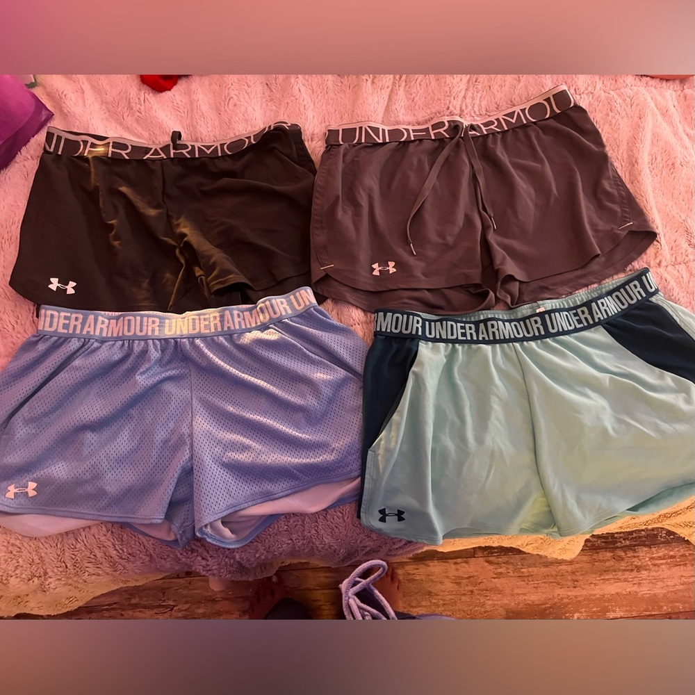 Under Armour Shorts Collection in Black, Gray, Light Blue, and Teal